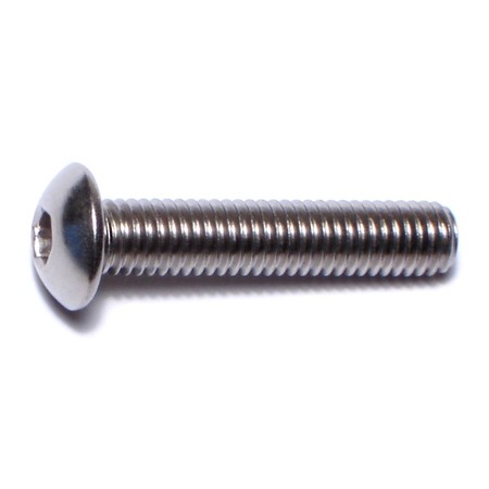 MIDWEST FASTENER M5-0.80 Socket Head Cap Screw, Plain Stainless Steel, 25 mm Length, 10 PK 75565